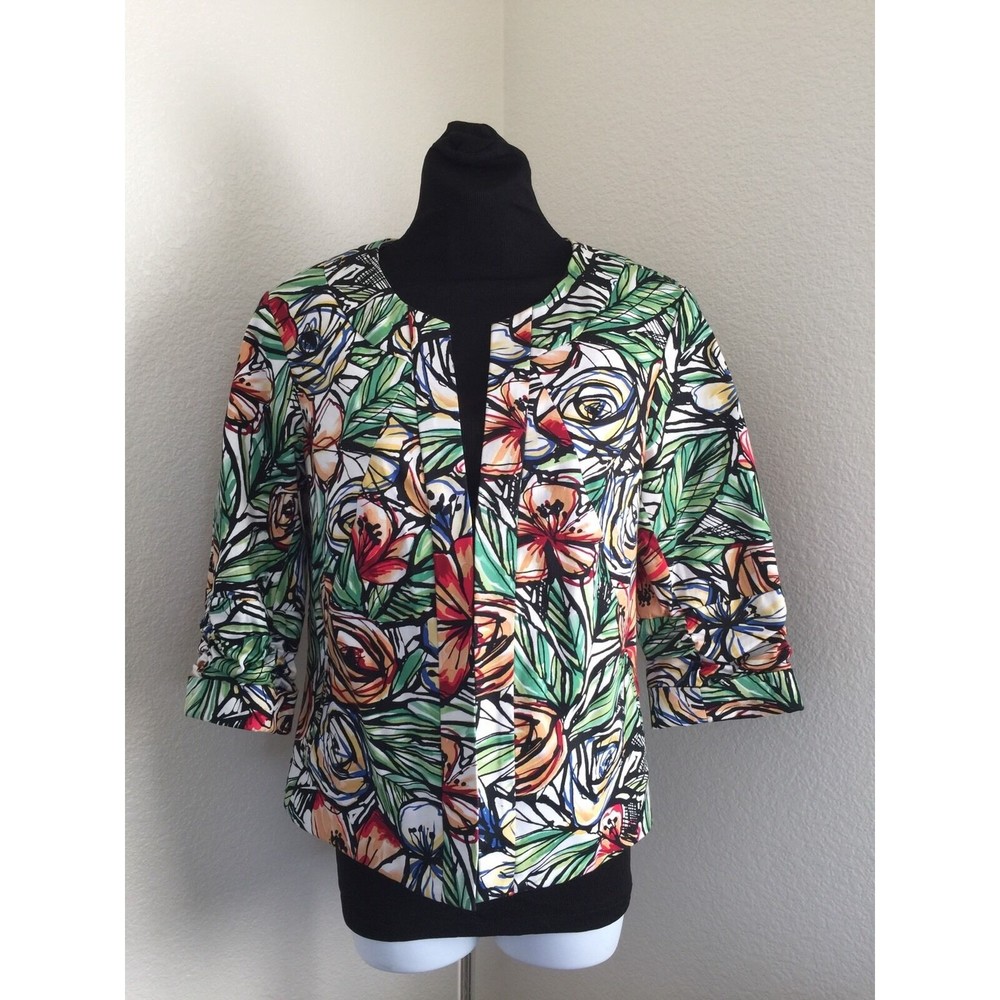 COLDWATER CREEK‎ SPRING SUMMER MULTI-COLORED JACKET FULLY LINED SZ 10 CAREER